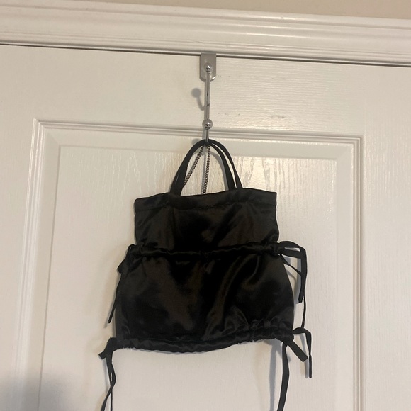 Zara Satin Mini Bucket Bag - Black - Picture 2 of 3